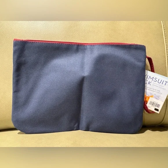 Swimsuit Sack with Front Zipper Pocket Touchscreen Compatible Top Zipper FLAG - Picture 6 of 11